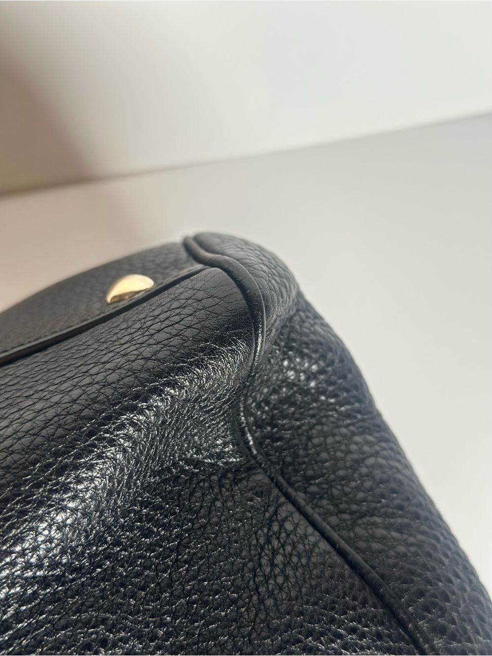 Authentic Gucci Black Leather Shoulder Bag with Bamboo Handles - Picture 16 of 16